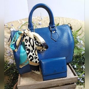 Louis Vuitton Epi Speedy 25 w/ Matching Wallet and Certificate of AUTHENTICITY